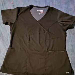 Grey's Anatomy Black V-Neck Scrub Top